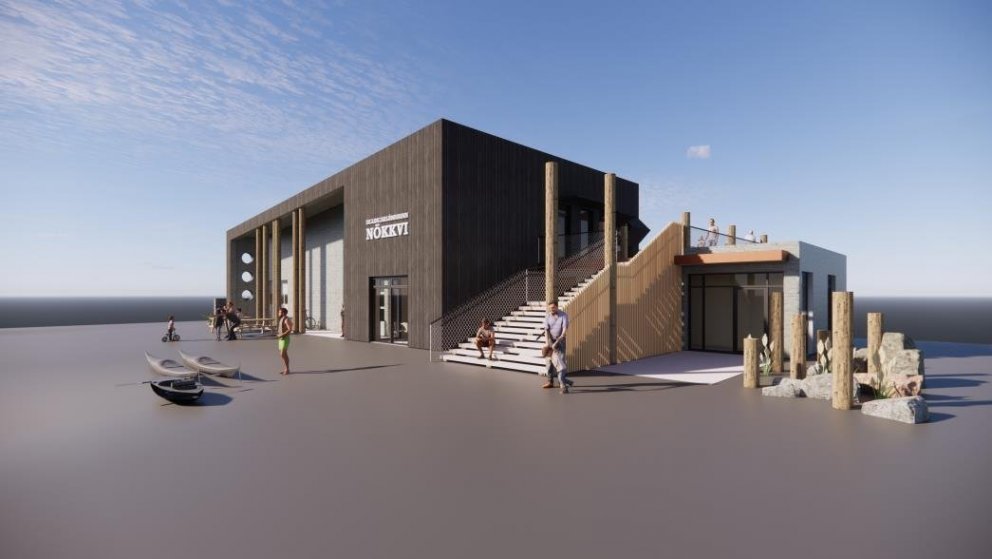 Nýtt aðstöðuhús rís í vetur.