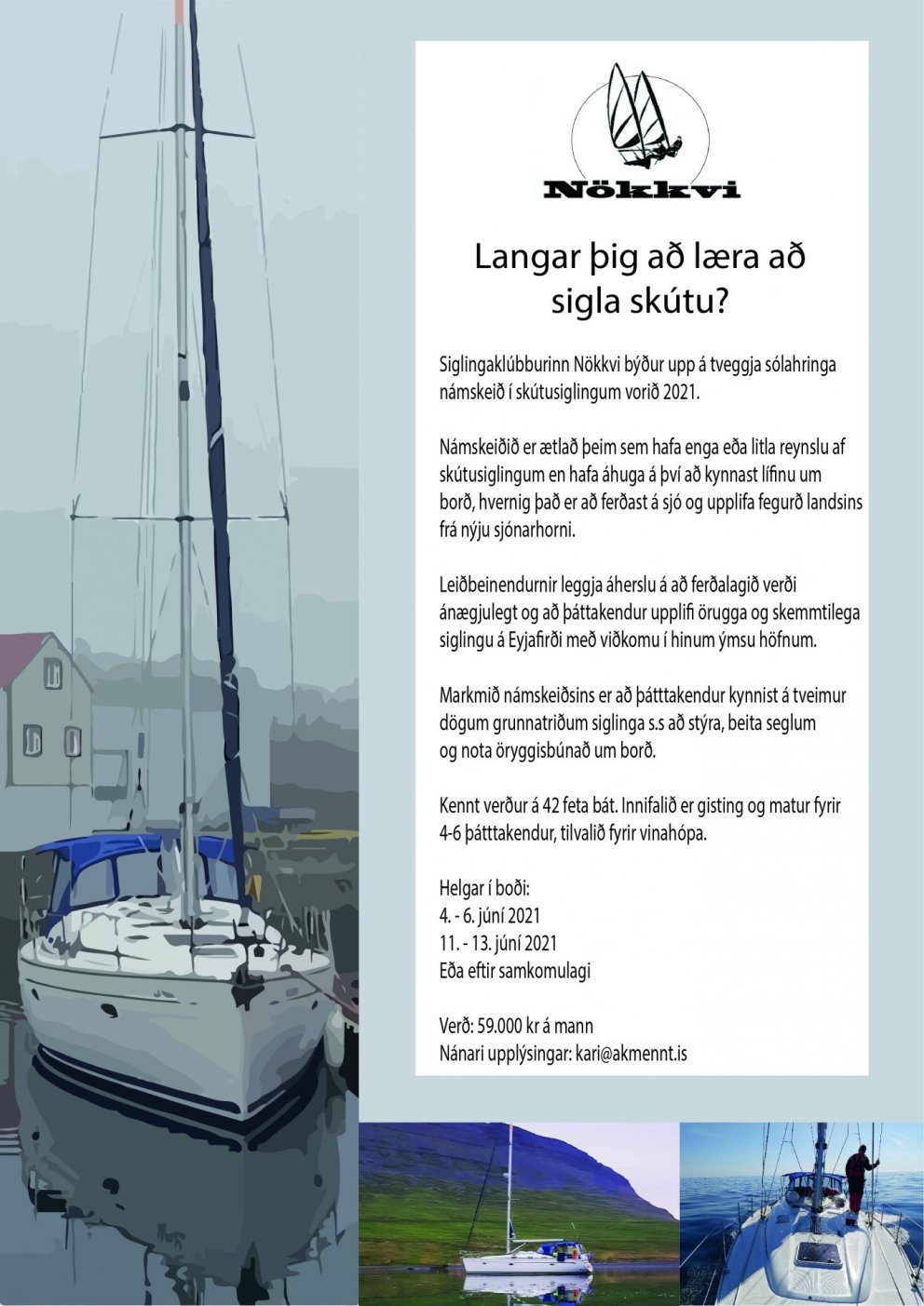 Langar þig að læra að sigla skútu?